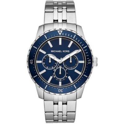 Michael Kors Men's Cunningham Silver/Blue 44mm Watch - MK7153